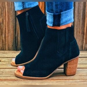 Size 7 - New TOMS Majorca Perforated Peep Toe Booties